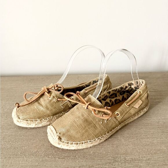 Sperry Espadrille Flat in Tan Canvas - Size 6 - Picture 5 of 8